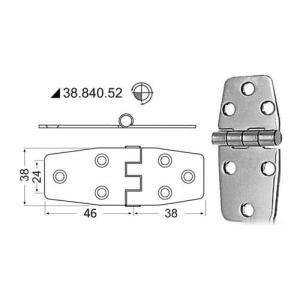 Cerniere inox 88x38 mm