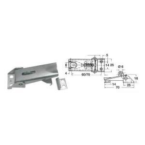 Chiusura a leva regol. 70x25mm