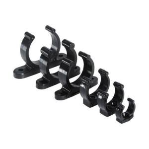 Clip nera plastica pesante 25 mm laccio