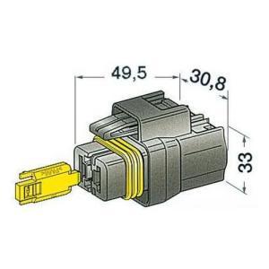 Connettore stagno 2 poli femmina