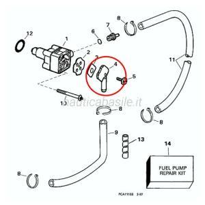 Coperchio pompa benzina evinrude johnson brp