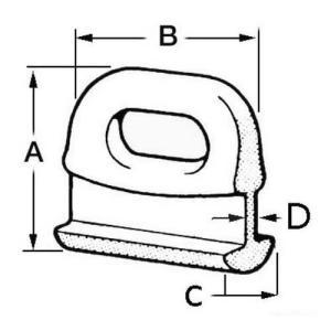 Cursori nylon curvi 10 mm