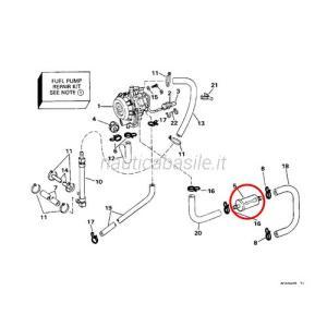 Filtro carburante benzina evinrude johnson brp