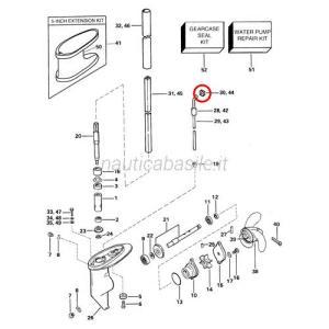 Gommino tubo acqua evinrude johnson brp