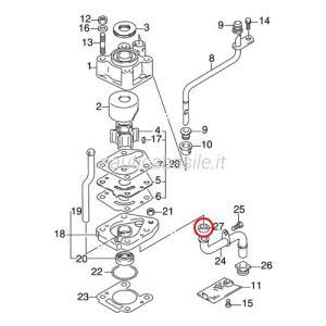 Gommino tubo acqua evinrude johnson brp