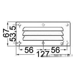 Griglia areazione 67 x 127 mm + antizanzare