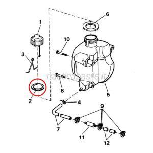 Guarnizione tappo serbatoio evinrude johnson brp