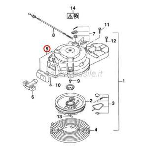 Guida corda di avviamento evinrude johnson brp