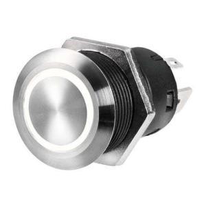 Interruttore flat inox on-off 12 v bianco