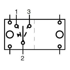 Interruttore on-off-(on) singolo polo 2 lam 12 v