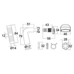 Kit immissione acqua pulita  bianco