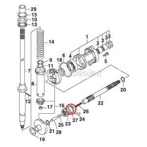 Molla asta elica evinrude johnson brp