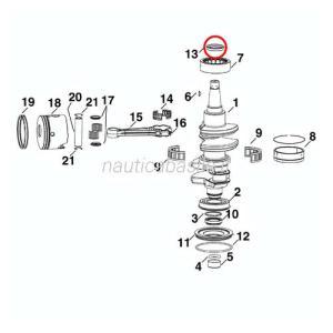 Paraolio albero motore evinrude johnson brp