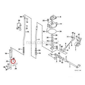 Perno asta acceleratore evinrude johnson brp