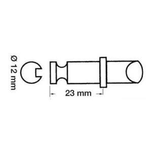 Scalmo plastica/ottone 12 x 23 mm