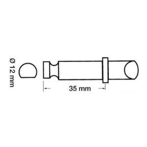 Scalmo plastica/ottone 12 x 35 mm