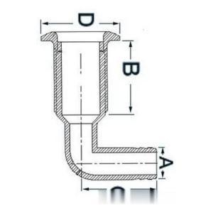 Scarico plastica 90â° - 1 x 29-32 mm