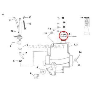 Tappo serbatoio olio evinrude johnson brp