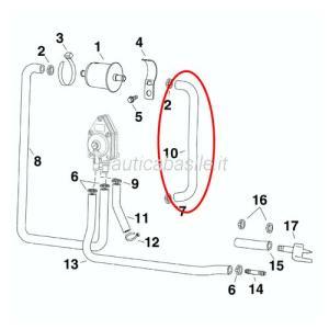 Tubo filtro carburante benzina evinrude johnson brp