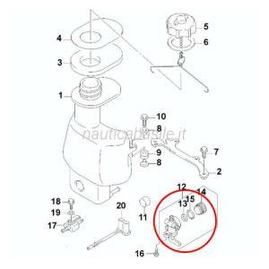 Valvola serbatoio carburante benzina evinrude johnson brp