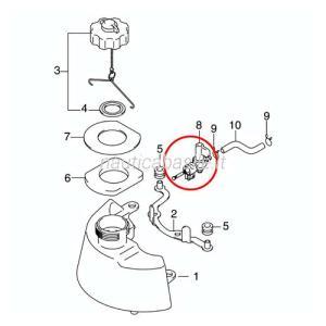 Valvola serbatoio carburante benzina evinrude johnson brp